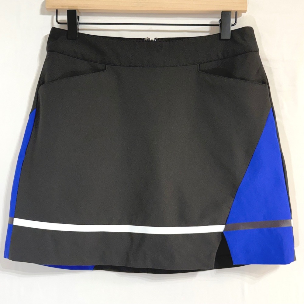 Slazenger Skort Womens Size 2 Black Blue Athletic Golf Sporty Activewear Pockets